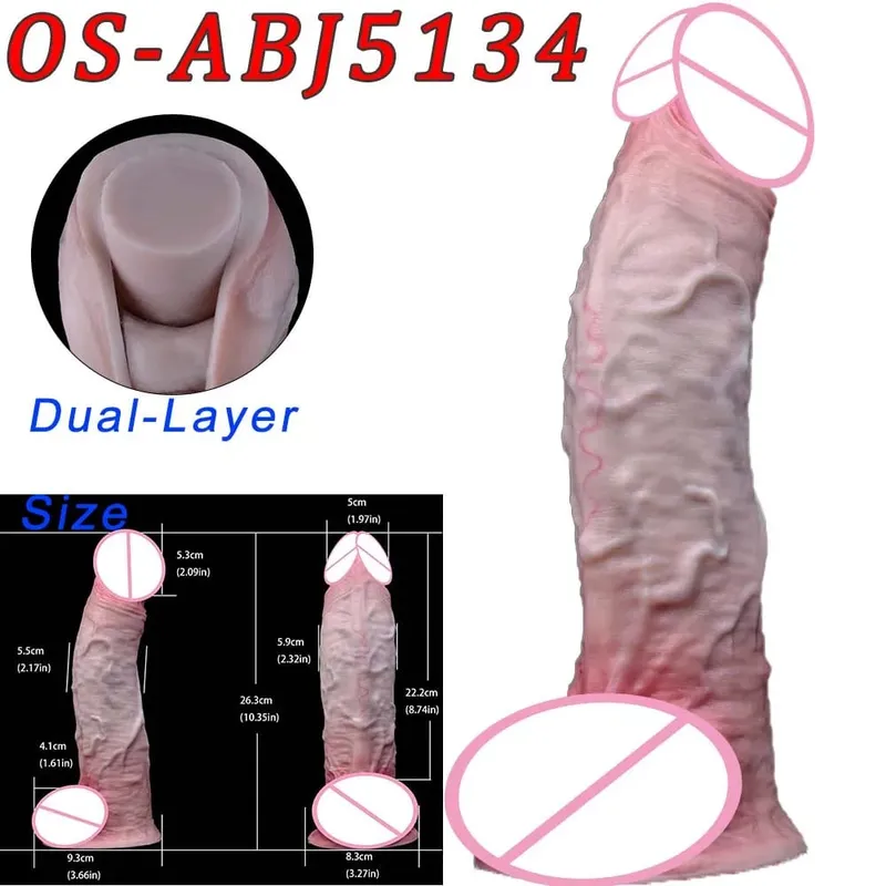47cm Makatotohanang Mahabang Dildos Double Head Anal Vaginal Stimulator Sex Toy na May Sucker Para sa Lesbian Couples Gay Men Adult Tools — image 31