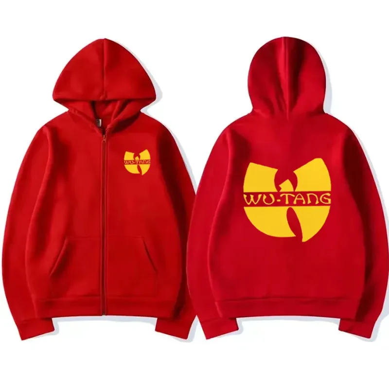 Hip Hop Années 90 Wu Clan T-tangs Graphics Hoodie Kalalakihan Women's punk Zip Up Jacket Mahabang manggas Fleece gothic Coat Maluwag na streetwear — image 6