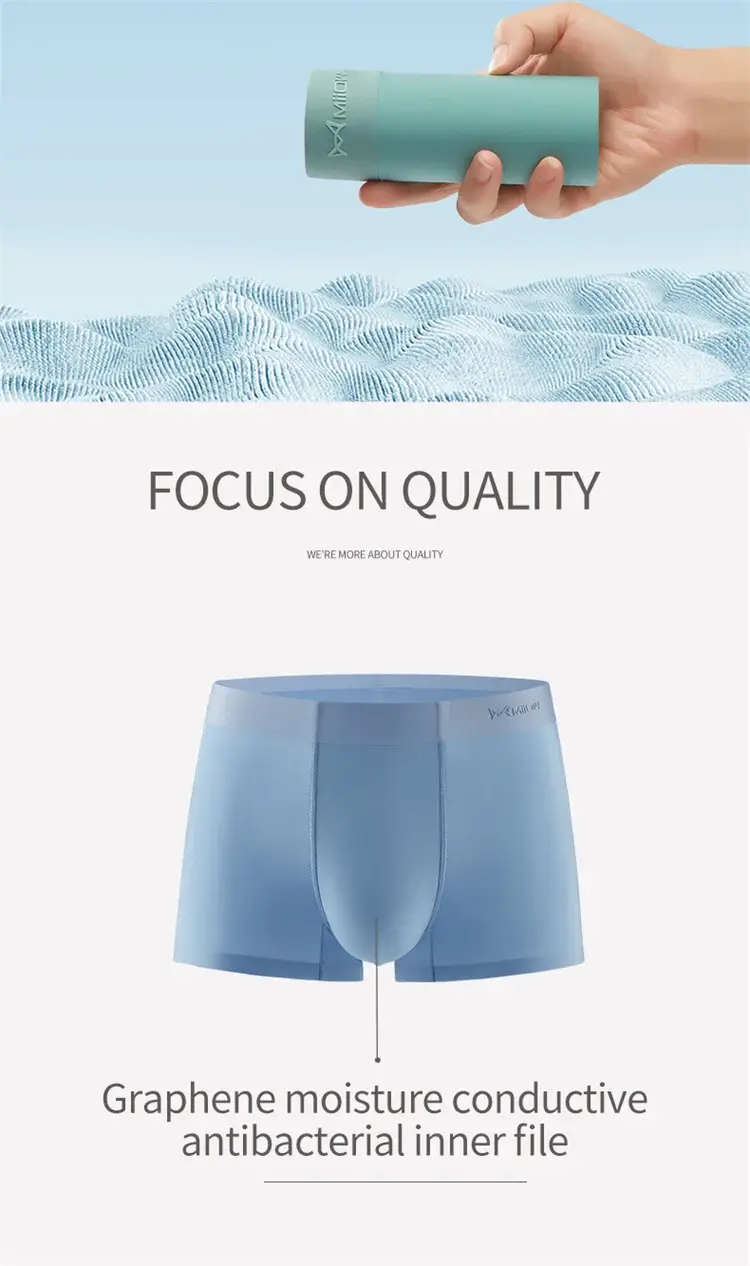 Miiow 3 pçs 120d roupa interior masculina de seda gelo fino sexy boxer shorts 3a grafeno antibacteriano calcinha masculina sem costura cuecas masculinas — image 10