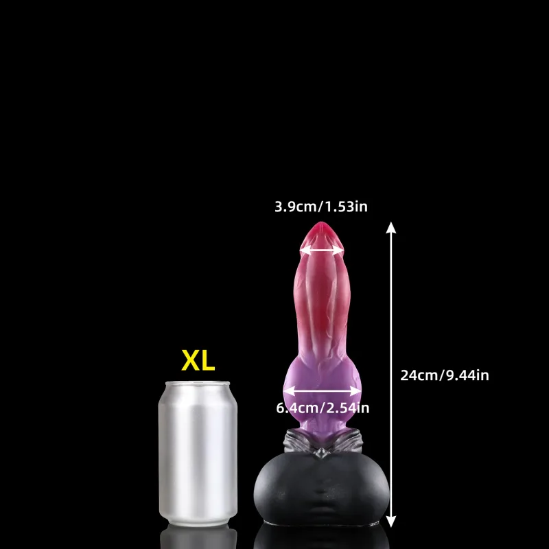 Nothosaur Purplish Red Realistic Huge Anal Plug Butt Plug Animal Fantasy Dildo Massage Anus Dilator Sensual Exploration Sex Toy