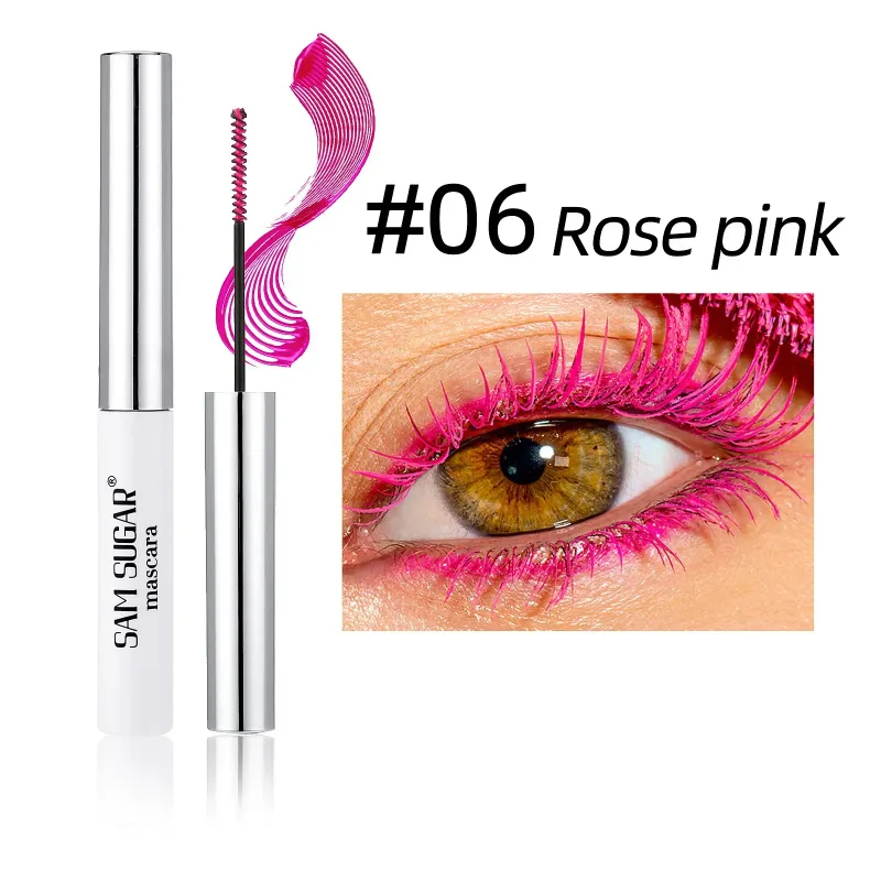 Färgglad Slender Mascara Vattenfast Snabbtorkande Curling Ögonfransar Flerfärgade Fransar Makeup Långvarig Blågrön Kosmetika — image 8