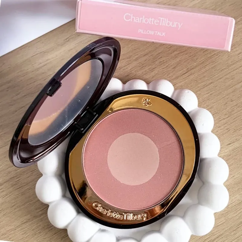 Charlotte Tilbury PILLOW TALK Série Coração Macio Cor Dupla Pó Blush Placa de Cores Código de Cores Quentes Primeiro Amor Sexo em Fogo