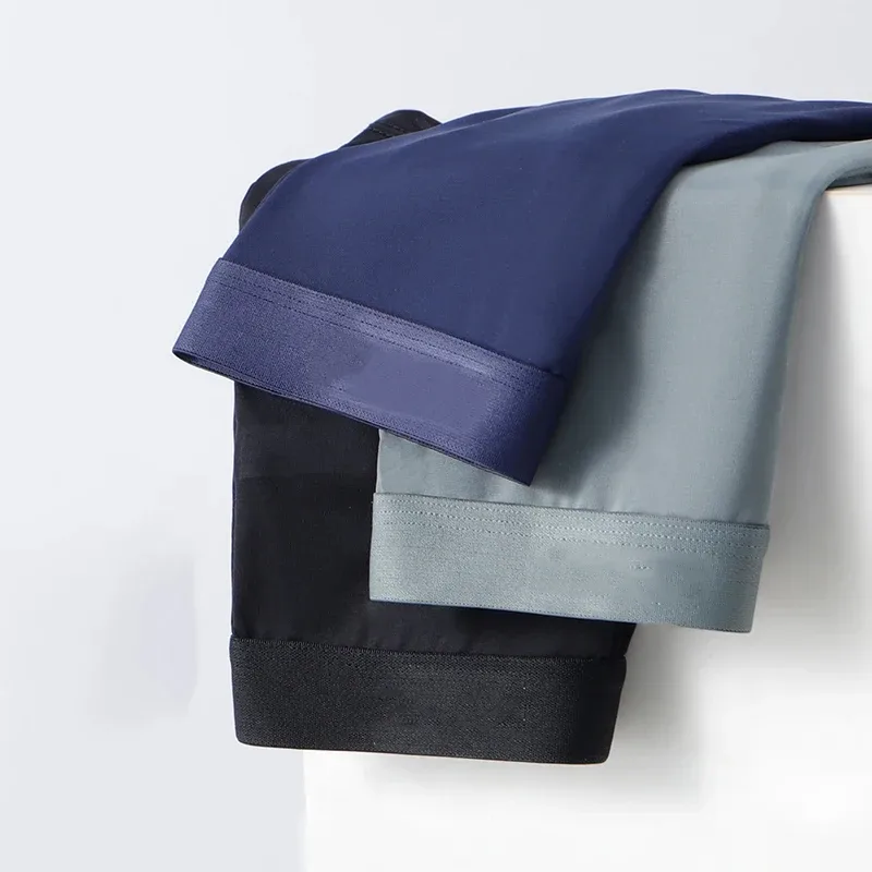 3 pacote conjunto de verão gelo seda boxer shorts sexy ultrafinos homem roupa interior respirável macio calcinha masculina tamanho aisa