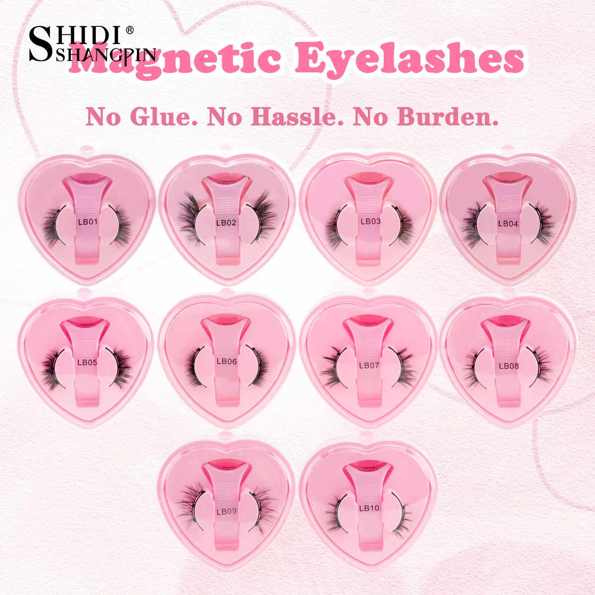 Magnetic Eyelashes 1Pair No Glue Needed 3D Natural Wispy Fake Lashes With Clip Reusable Women Beauty Eye Makeup