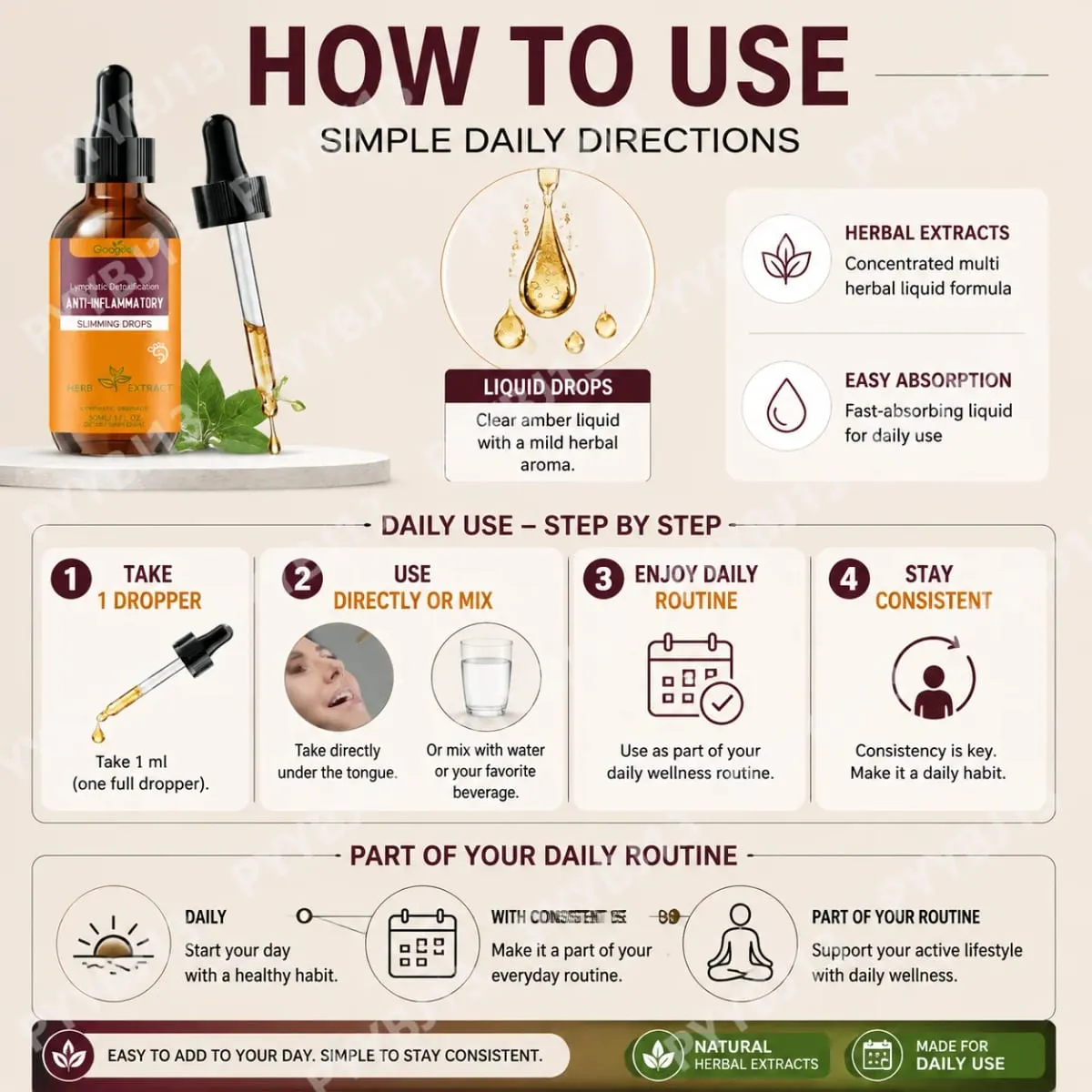 Googeer Lymphatic Health Support Herbal Liquid – Natural Circulation and Internal Flow Dynamics Supplement for Daily Wellness — image 6