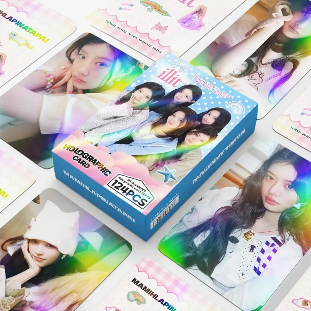 124 Laser Cards Girl Group New Album MAMIHLAPINATAPAI Flash Cards Star Stickers LOMO Greeting Cards Support Gift — image 6