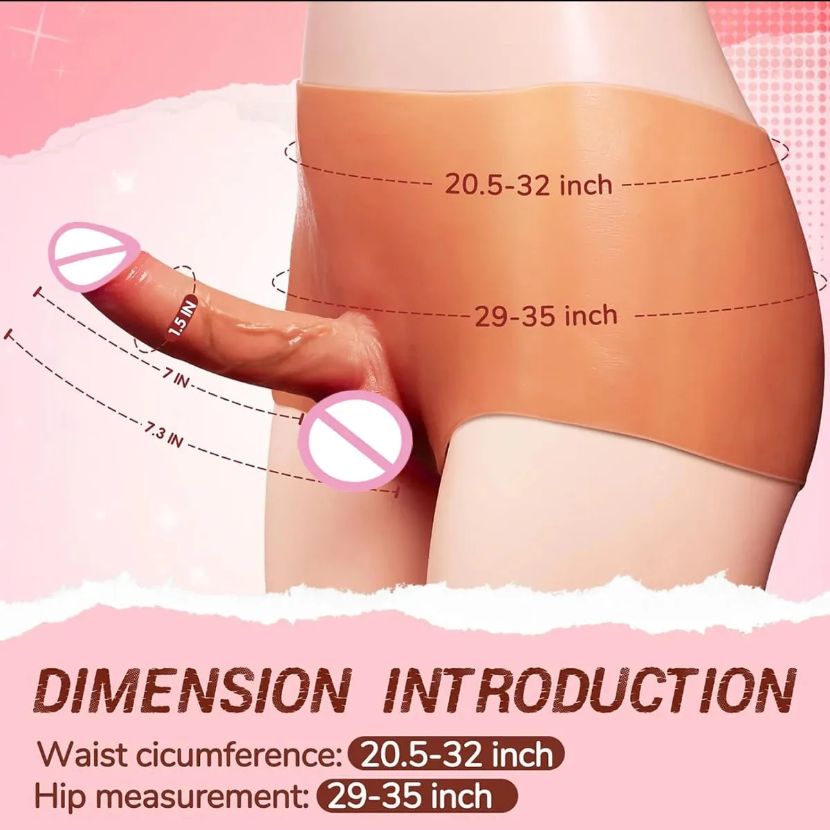 Cinta de arnês para calcinha com vibrador vestível, brinquedo sexual para mulheres adultas, silicone de alta elasticidade, pau grande, estimulador de clitóris, brinquedo lésbico — image 3