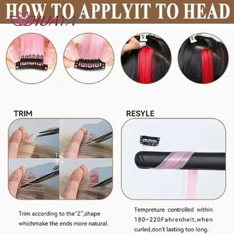 24‑Inch Clip‑in Face‑Framing Highlight Synthetic Hair Extensions Easy to Wear Suitable for Daily Look Parties and Cosplay — image 5