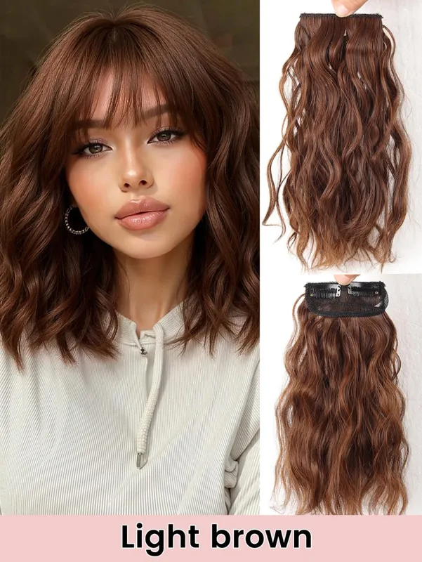 Synthetic Invisible Seamless Hair Pads Clip In One Piece Increase Hair Volume Hair Extensions Top Side Cover Hairpiece — image 8