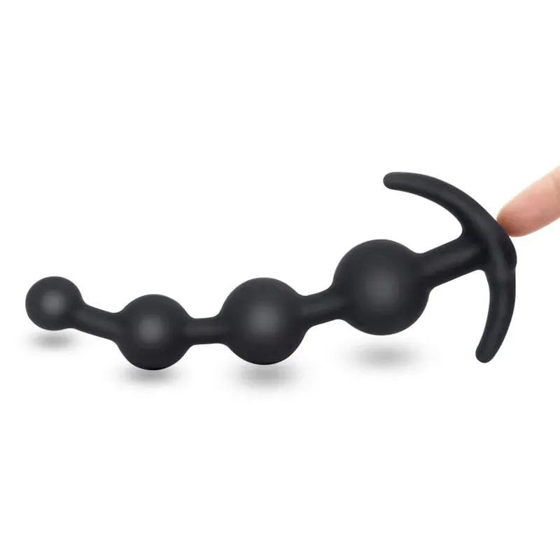 Grânulos anais de silicone puxar dilatador butt plug vaginal g ponto vibrador masturbador massagem próstata estimulação ânus treinador brinquedos sexuais