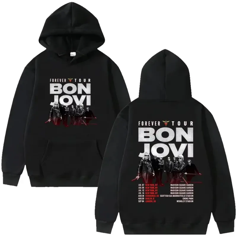 2026 Hoodie Herr Vintage Rock Band Grupp Affisch Turné Datum Text Konsttryck Sweatshirt Estetisk Hip Hop Oversized långärmade toppar — image 7