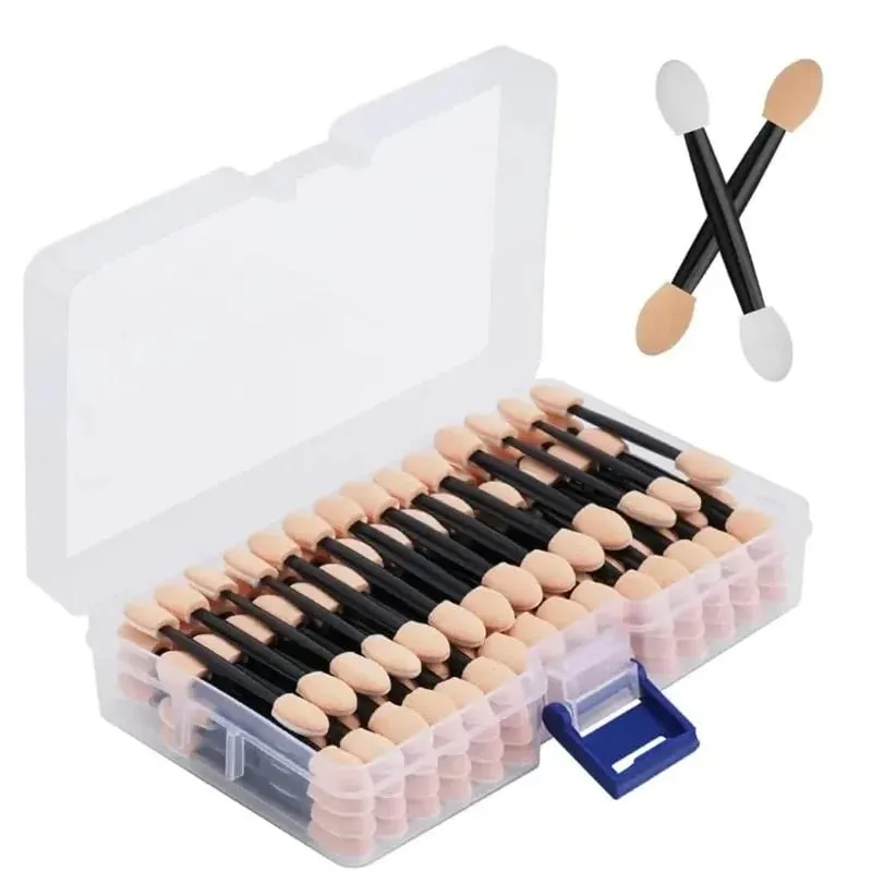 50/100/200/300/500PCS Dual Sides Eye Shadow Sponge Applicators with Container Length Eyeshadow Brushes Makeup Applicator — image 5