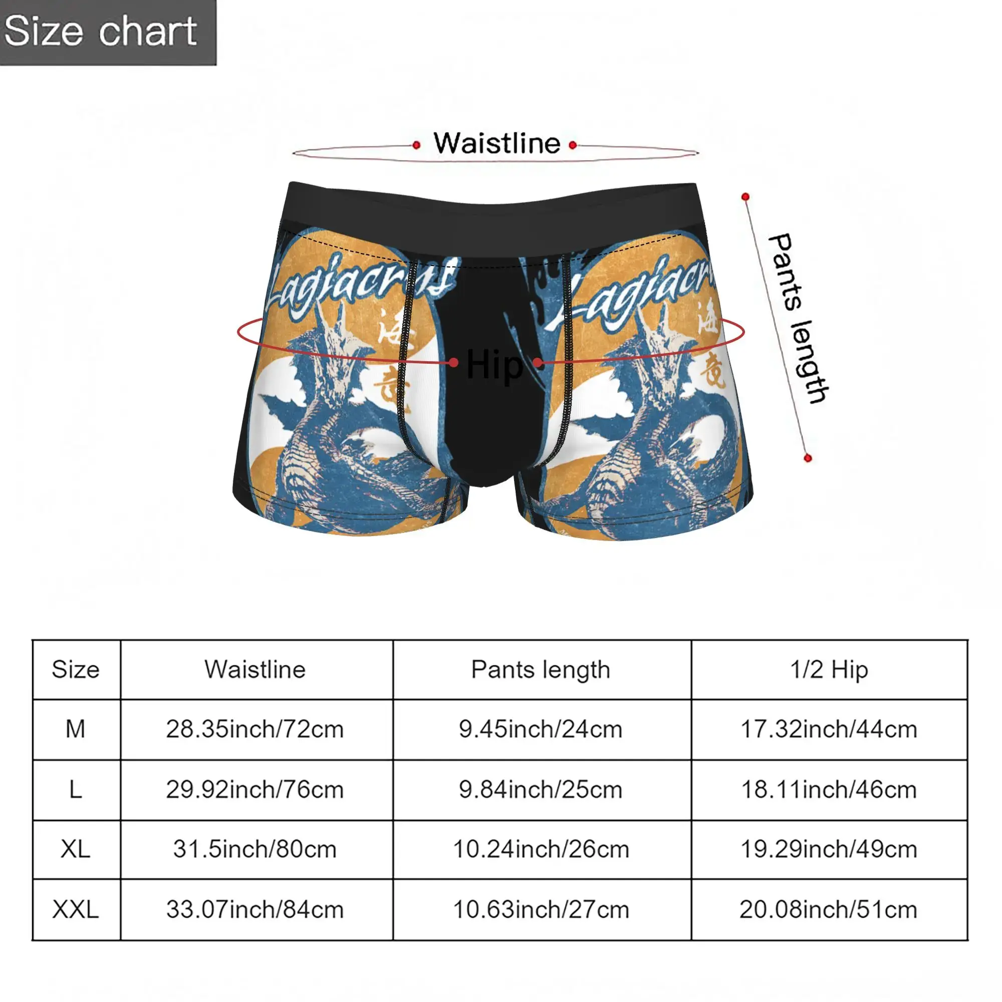 Wilds Lagiacrus BP Monster Hunter Underpants Breathbale Panty Panlalaking Underwear Ventilate Shorts Boxer Briefs — image 4