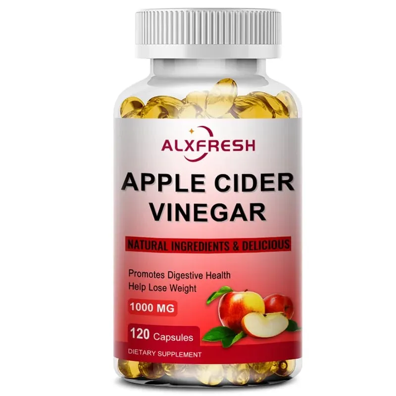 Apple Cider Vinegar Capsules Flat Belly Weight Management Digestion Detox Metabolism Burn Fat Appetite Suppressant