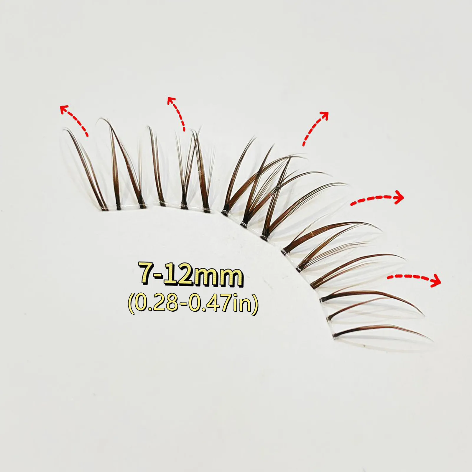 3/10 Rows Sweet Brown False Eyelashes Natural Whispy Fluffy Air Manga Korean Style Fake Eyelash Extensions Perfect Eye Makeup — image 7
