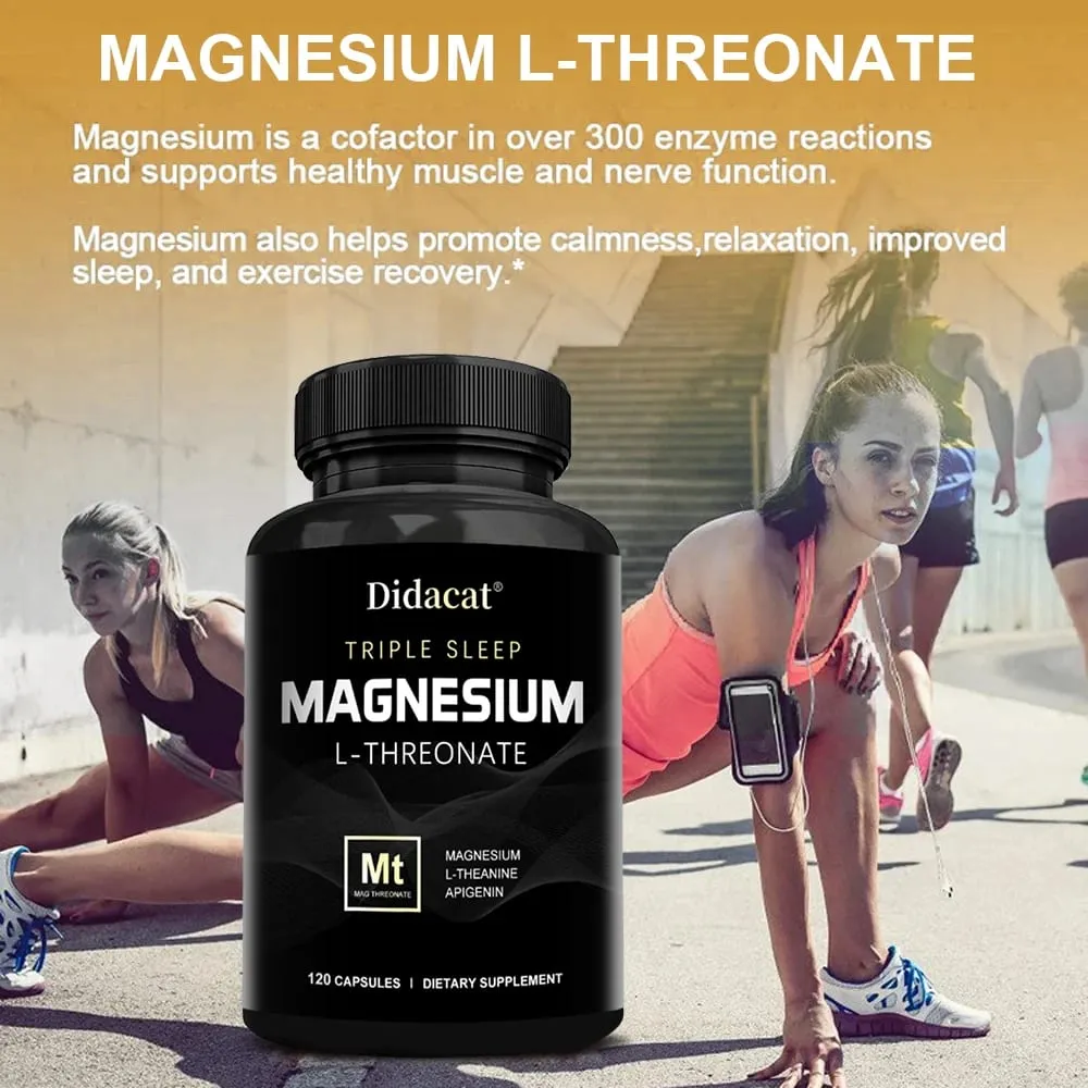 Magnesium L-threonate Capsules - Enhance Concentration Memory Promote Brain Health Improve Sleep Quality Reduces Fatigue — image 3