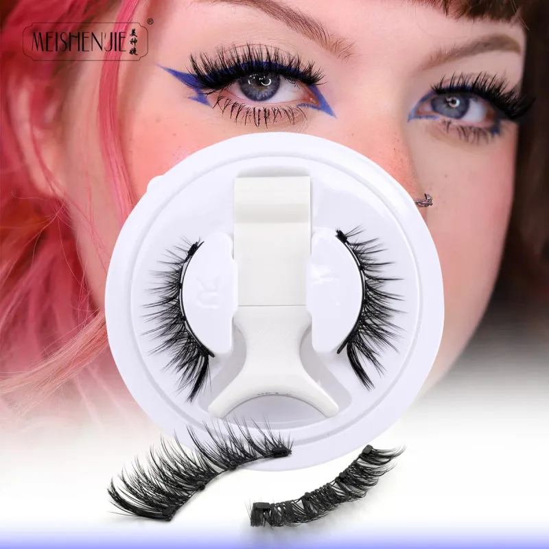1/3 Pairs Magnetic Eye Lashes Handmade Eyelashes Soft Reusable Magnetic Lashes Natural Look 3D False Lashes Makeup Tweezers Set — image 11