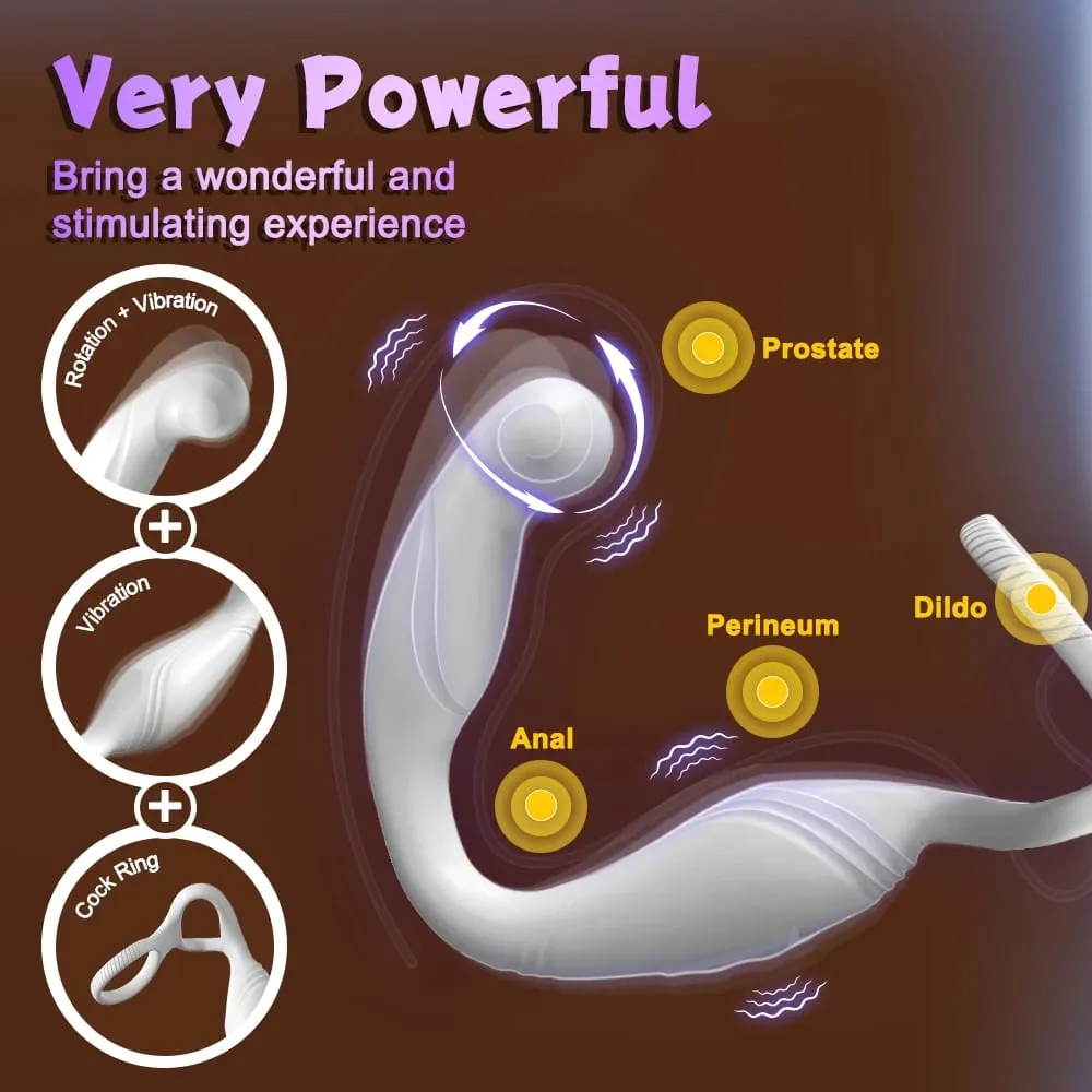 Penis Ring Cock Rings App Control Vibrator para sa Mga Lalaki Prostate Massager Dual Anal Vibrating Butt Plug Anal Sex Toy para sa mga Lalaki — image 4