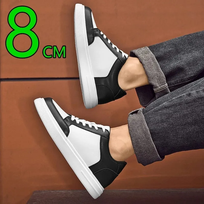 Men Sneakers Elevator Shoes Women Breathable Sports Casual Board Shoes Comfortable Platform Hidden Inner Heightening Shoes 8cm — image 6