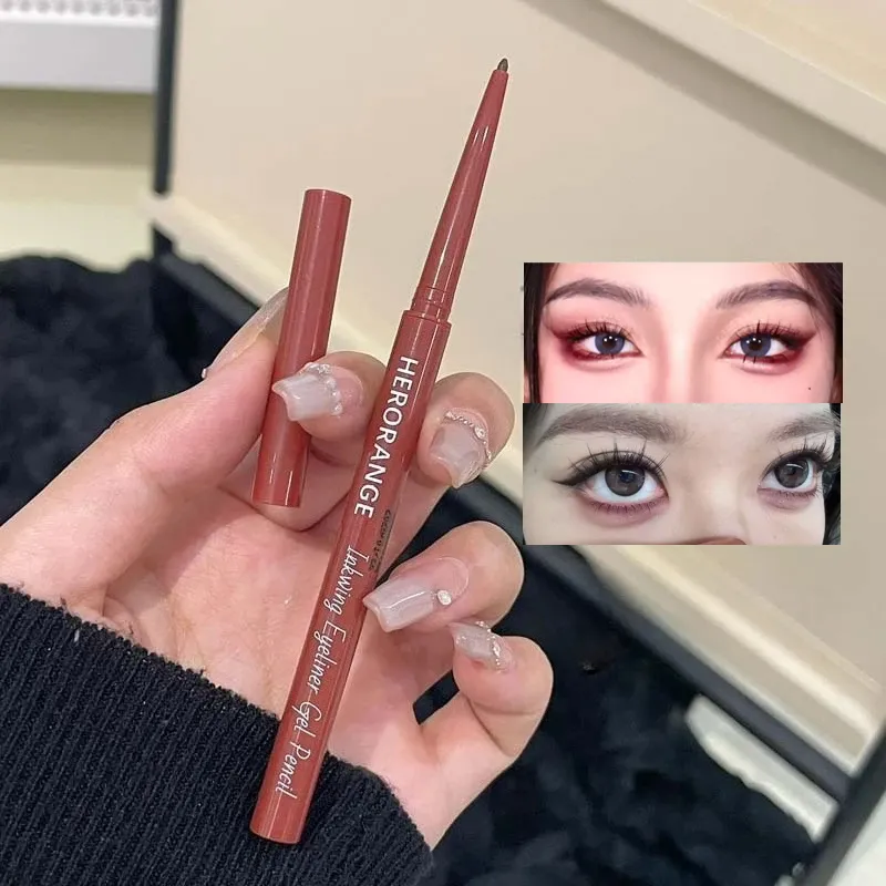 12 Colors Eyeliner Pencil Wine Red Waterproof Lasting Matte Brown Eyeshadow Contour Stick High Pigment Lying Silkworm Eye Makeup
