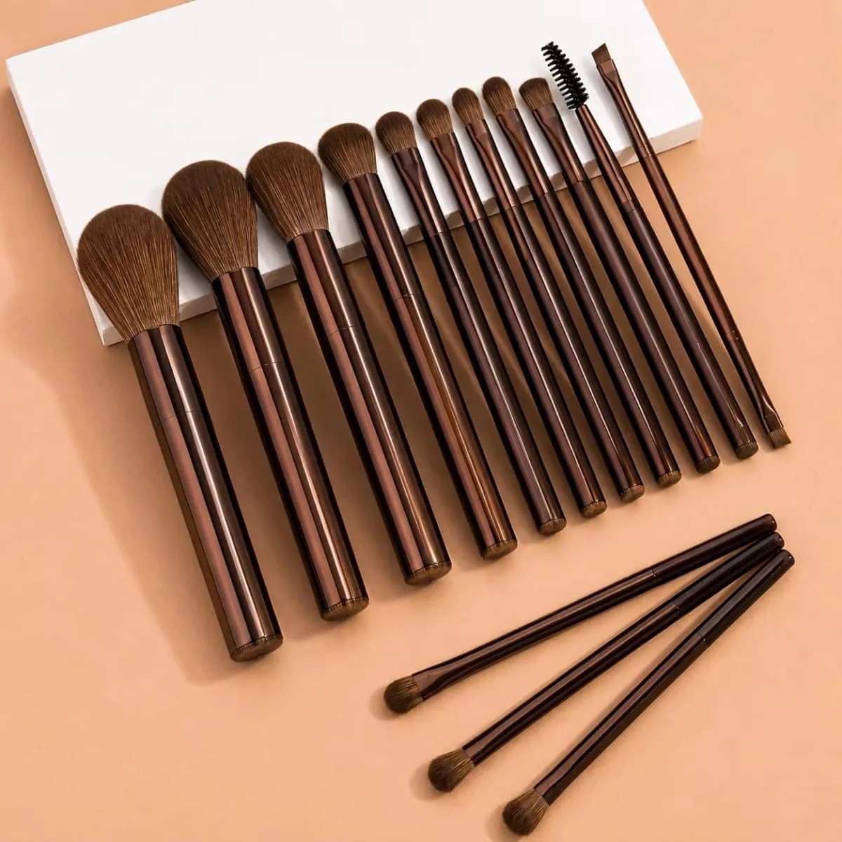 16pcs Makeup Tools Including 13pcs Makeup Brushes Set + 1pc Makeup Bag + 2pcs Air Puff Accessories Foundation Brush Blush Brush. — image 3