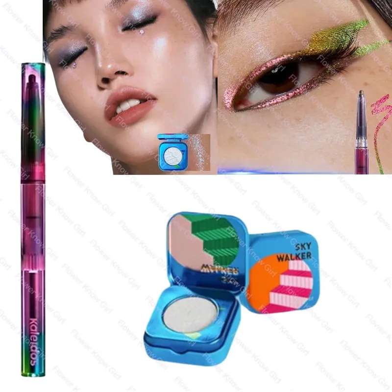 Kaleidos Chameleon Face Eye Makeup Set Gel Eyeliner Pensil Chameleon Eyeshadow Highlighter Chrome Glitter Diamond Powder — image 10