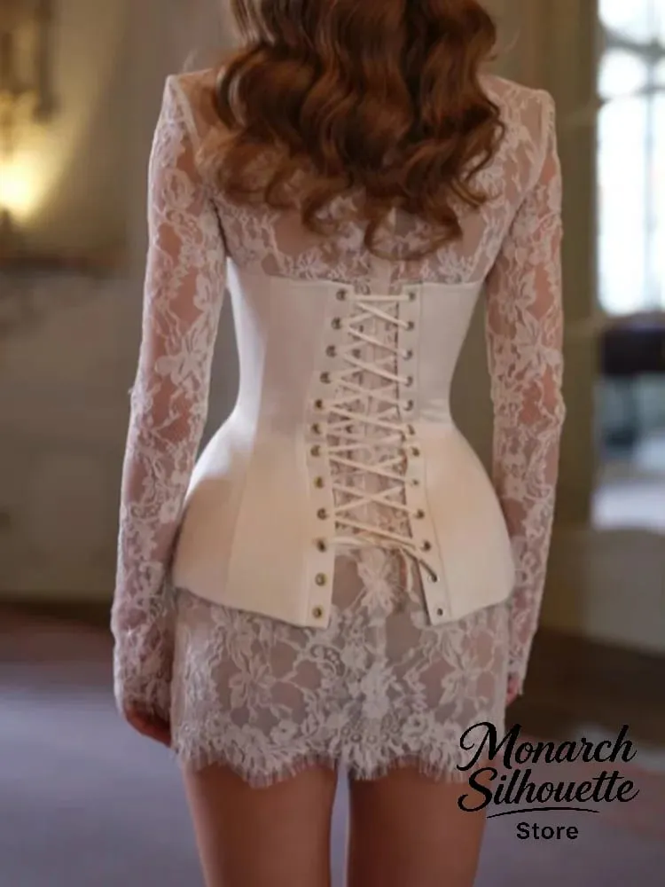 Sólido cetim renda espartilho mini vestido feminino sexy cinta de espaguete puro painel fino ajuste vestidos curtos 2026 na moda senhora noite fora wear — image 7