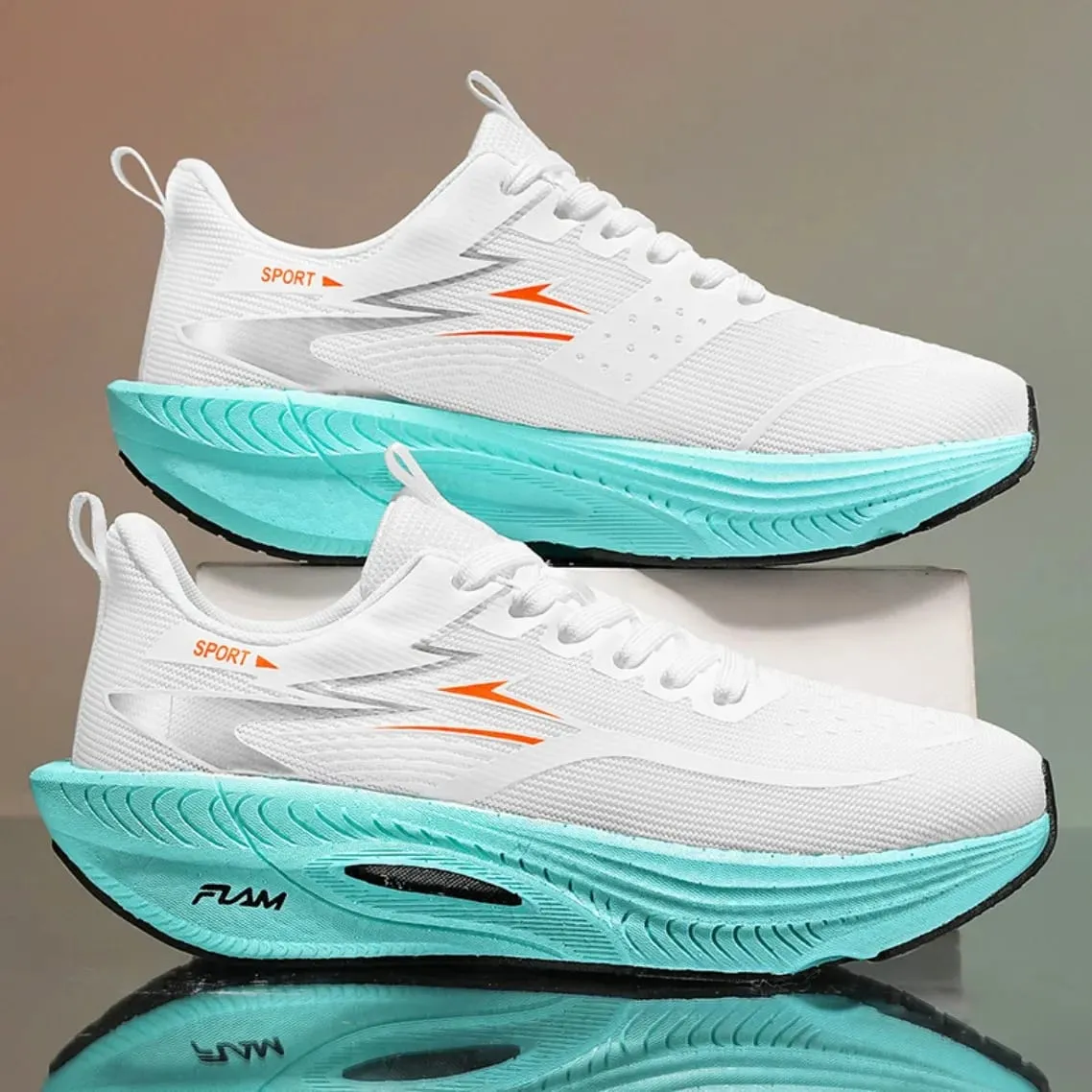 Men Running Shoes Carbon Plate Cushioned Anti Slip Breathable Mesh Athletic Sneakers for Women Marathon Training Tennis Sports — image 6