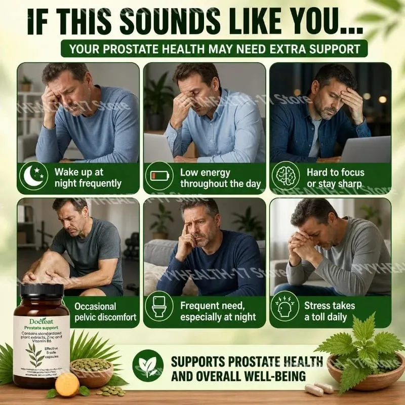 Prostate Support Capsules with Zinc and Vitamin B6 Saw Palmetto and Stinging Nettle Extracts for Support 60 Capsules — image 3