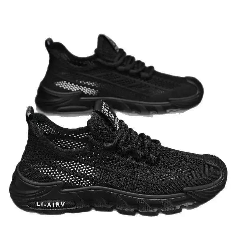 Men's Summer Breathable Anti-Slip Running Shoes Soft Bottom Mesh Upgraded Work Casual Sports Trendy Shoes Hollow out Design — image 6