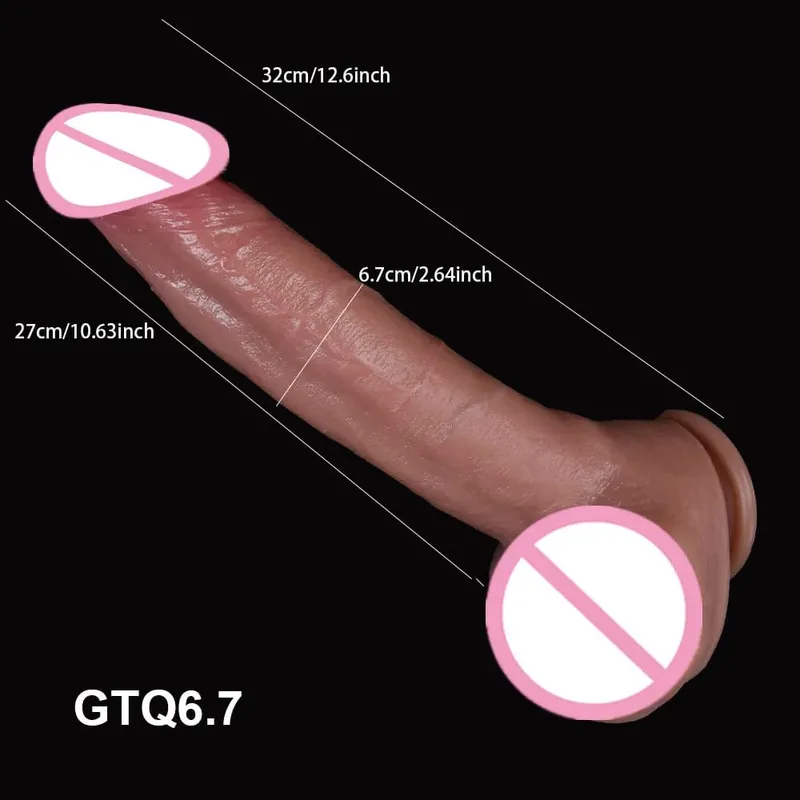 Ruddy Glans Dik Yapay Penis Yumuşak Cilt Büyük Penis Ucuz Kadın Masturbator Yetişkin Strapon Vantuz Anal Seks Oyuncakları Kadınlar için Masaj — image 2
