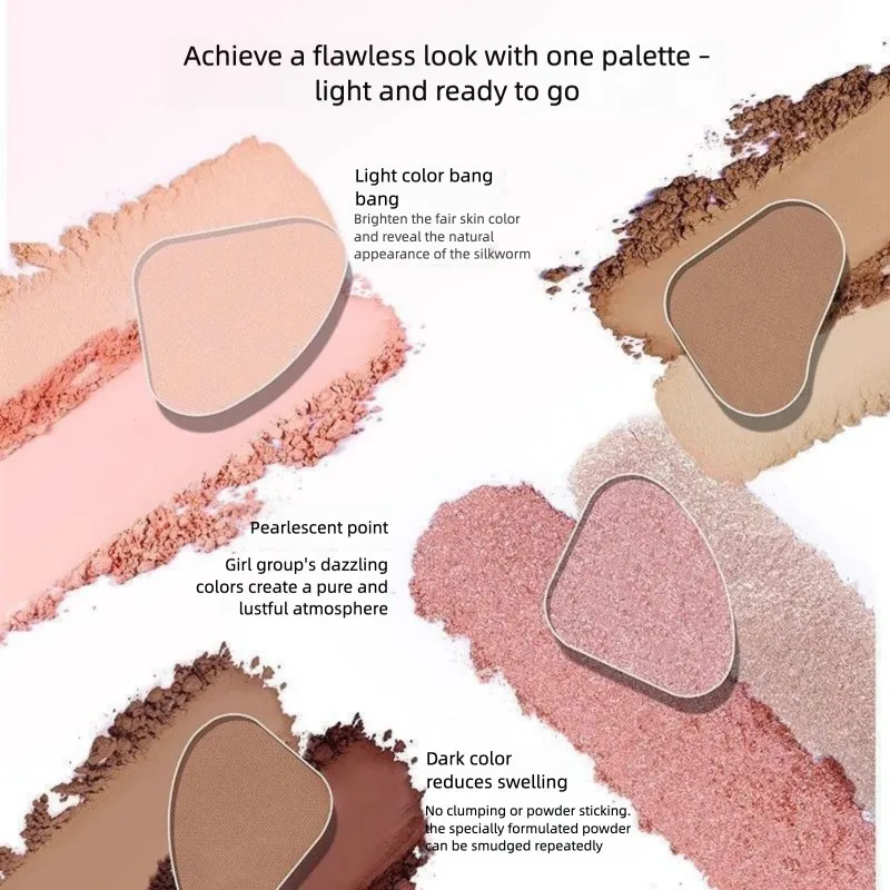 Luo Xiaoman Paleta de quatro cores Prático Diário Destaque Caneta Delineador Iluminando Estilo Coreano Atmosfera Maquiagem para os Olhos Sombra
