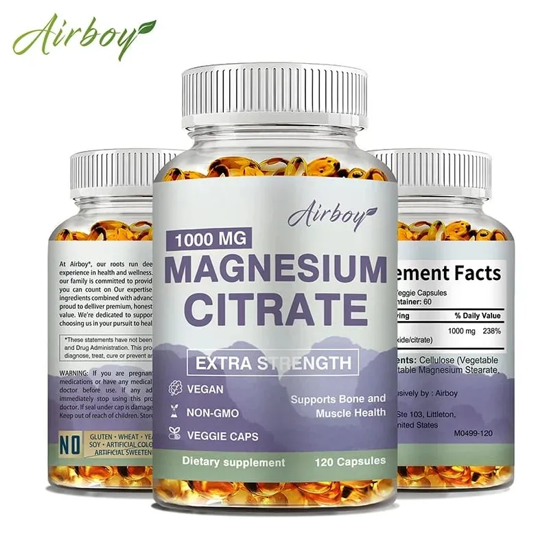 Citrato de Magnésio - Suplemento para Relaxamento do Estresse Osso Sono Coração Saúde Nervo Músculo e Metabolismo — image 1