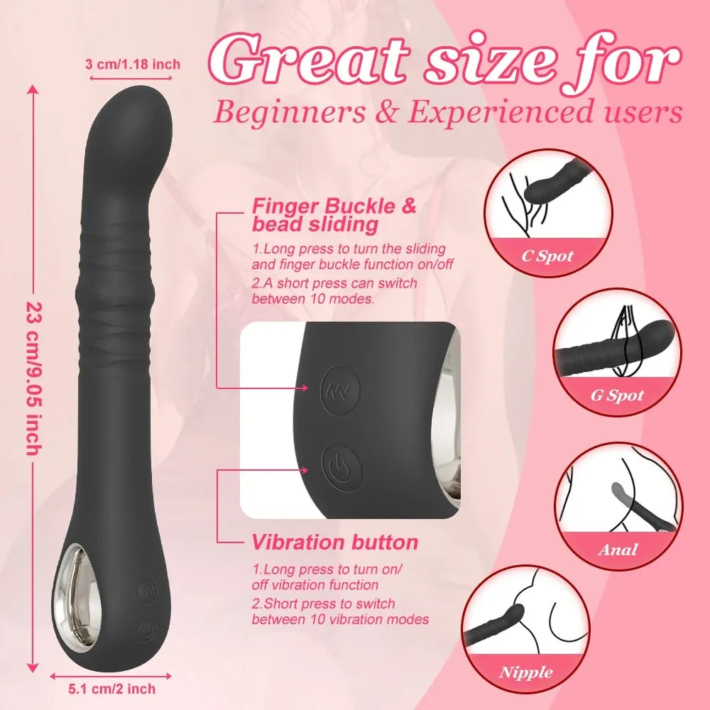Swing G Spot Dildo Vibrator Women Clitoris Stimulator Vibrating Telescopic Anal Butt Plug Female Thrusting Sex Toys for Adults — image 4