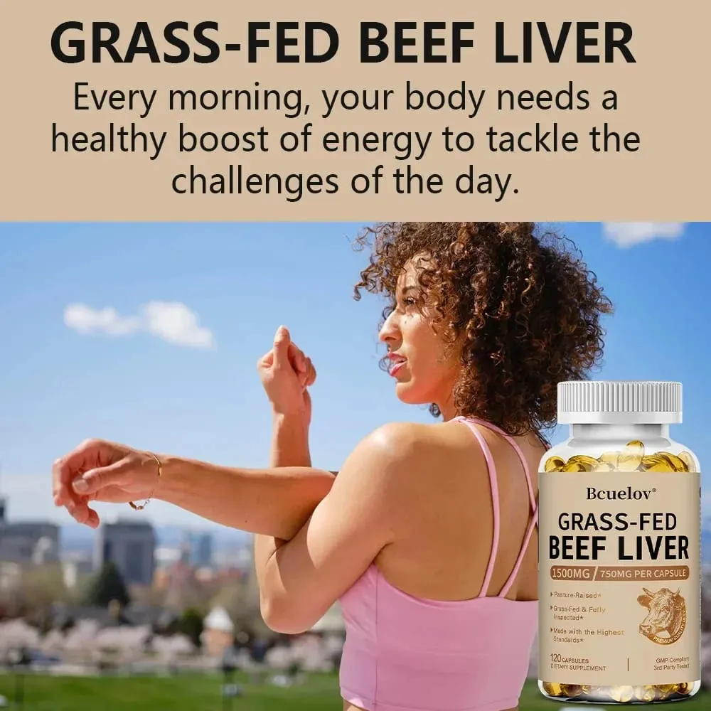 New Zealand Grass-fed Dried Beef Liver Capsules To Support Heart Brain Blood Liver Health and Immune System 120 Capsules — image 4