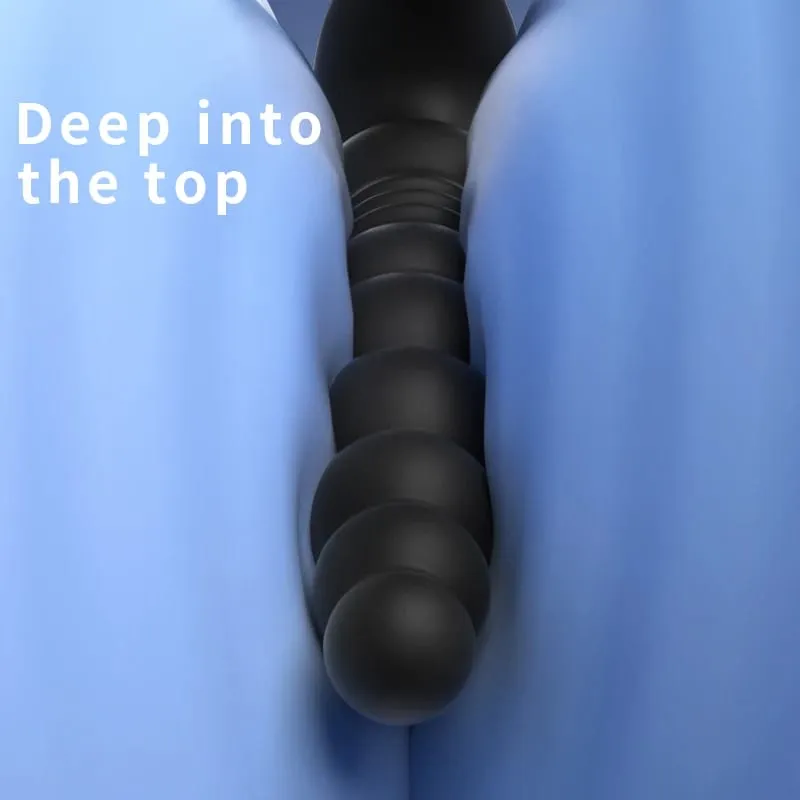 Remote Control Sex Toys Delay Ejaculation Lock Pull Beads Telescopic Vibrating Double Rings Anal Prostate Stimulation Pleasure — image 4