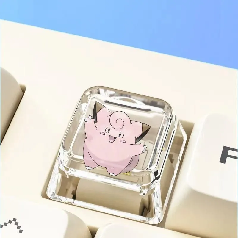 Cross mechanical keyboard personalized anime keycap single Charmeleon Blastoise Eevee transparent cartoon keycap — image 28