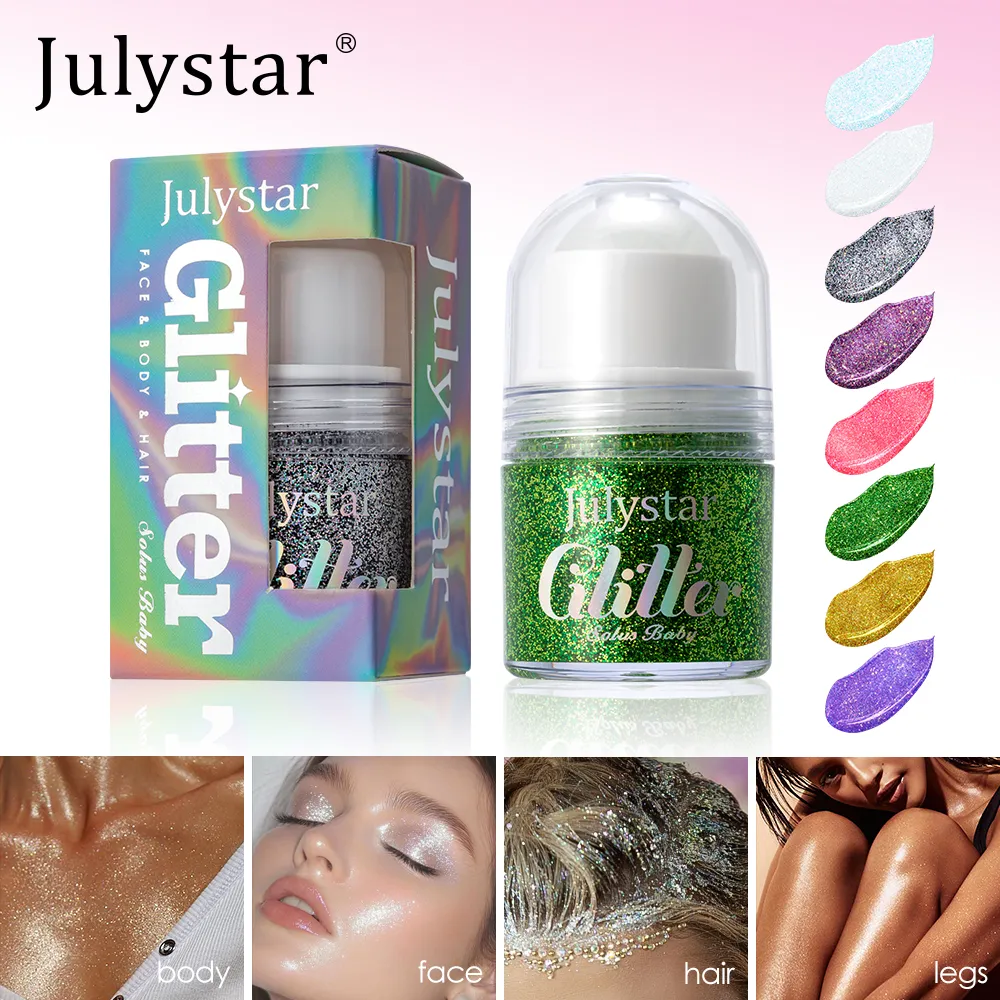 Rolando lantejoulas glitter gel rosto pintura corporal brilhante líquido verde branco pérola brilho sombra de olho iluminar palco maquiagem decoração — image 3