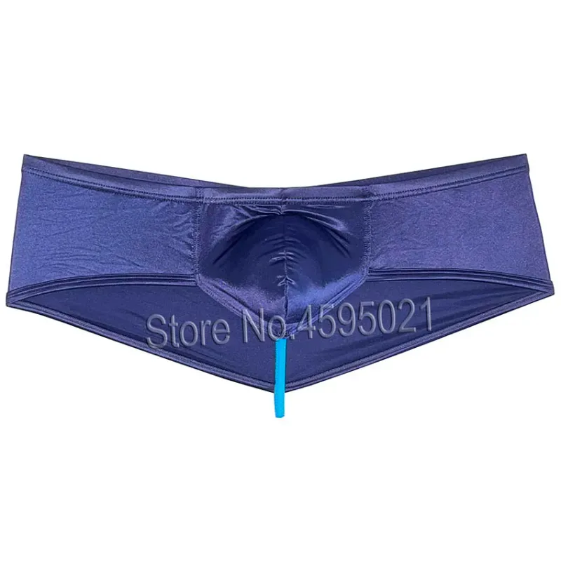 Cuecas masculinas de seda e gelo, tanga atrevida, brilhante, aparência molhada, biquíni, sólido, brilhante, cintura baixa, praia, cuecas de biquíni — image 14