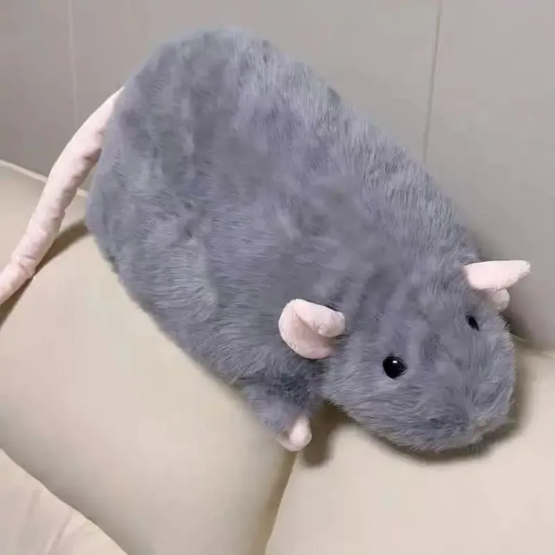 Floral Branch Rat Plush – Cuddly Mouse Pillow in 3 Sizes (35/50/90cm) Adorable Kawaii Stuffed Animal for Bed or Couch Decor — image 5