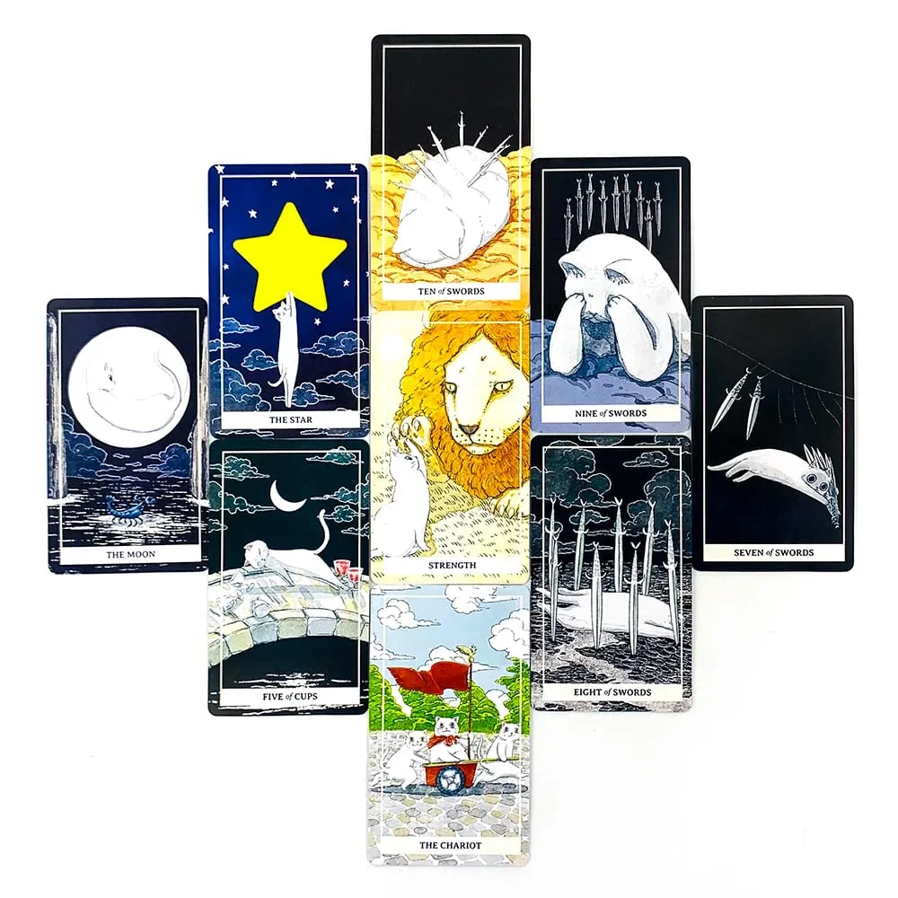New White Cat Tarot Deck A 78 Cat-Themed Edition Borad Game For Cat Lovers Great For Divination Meditation & Party Games — image 5