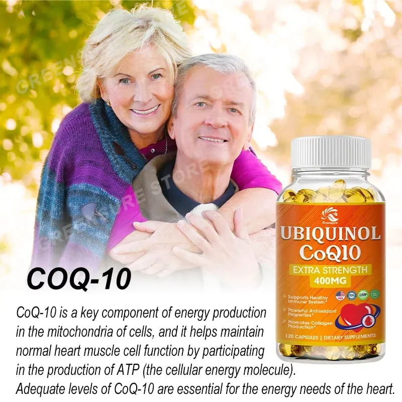 קנה 3 קבל 1 חינם - כמוסות CoQ10 (Ubiquinone) 400 מ"ג - תמיכה לבריאות הלב והאנרגיה של המוח - תוסף ספיגה גבוהה — image 4