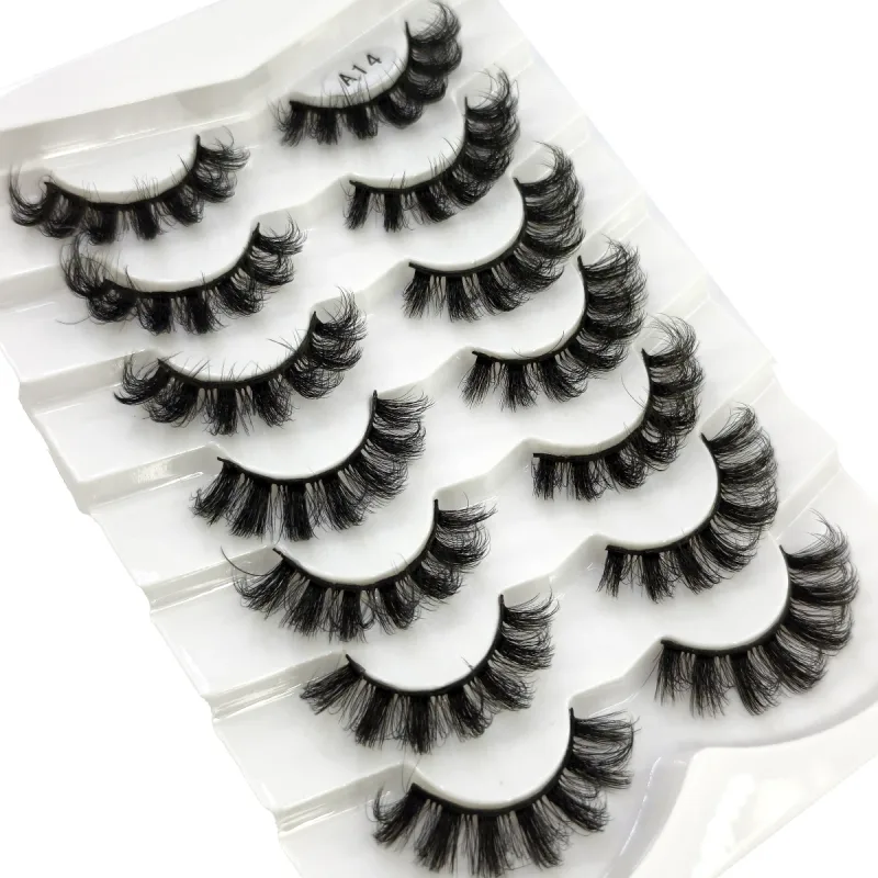 Fluffy Lashes Mink False EyelashesThick Cat Eye Makeup Long Natural Volume 3d Eyelashes Extension Wholesale Mink Eyelashes