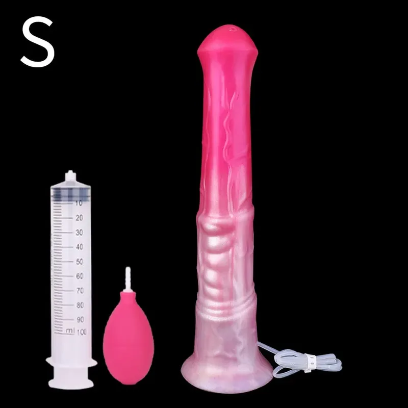 Large Squirting Horse Dildo Silicone Anal Plug Female Masturbator Prostate Massager Long Penis Adult Sex Toys for Women Men — image 8