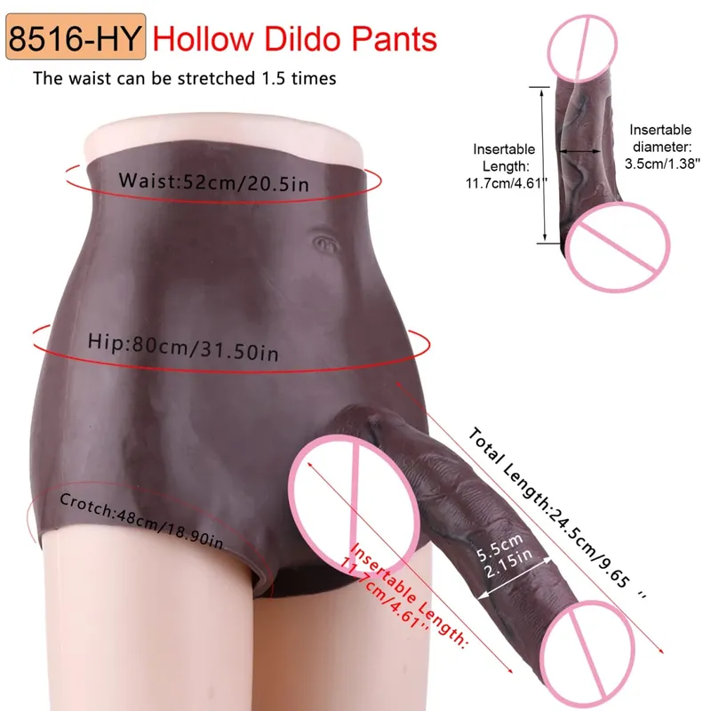 Big Knot Hollow Dildo Pants Adult Men Strap-On Penis Sleeve насадка на член Underwear For Couples Sex Pleasure Erotic Goods