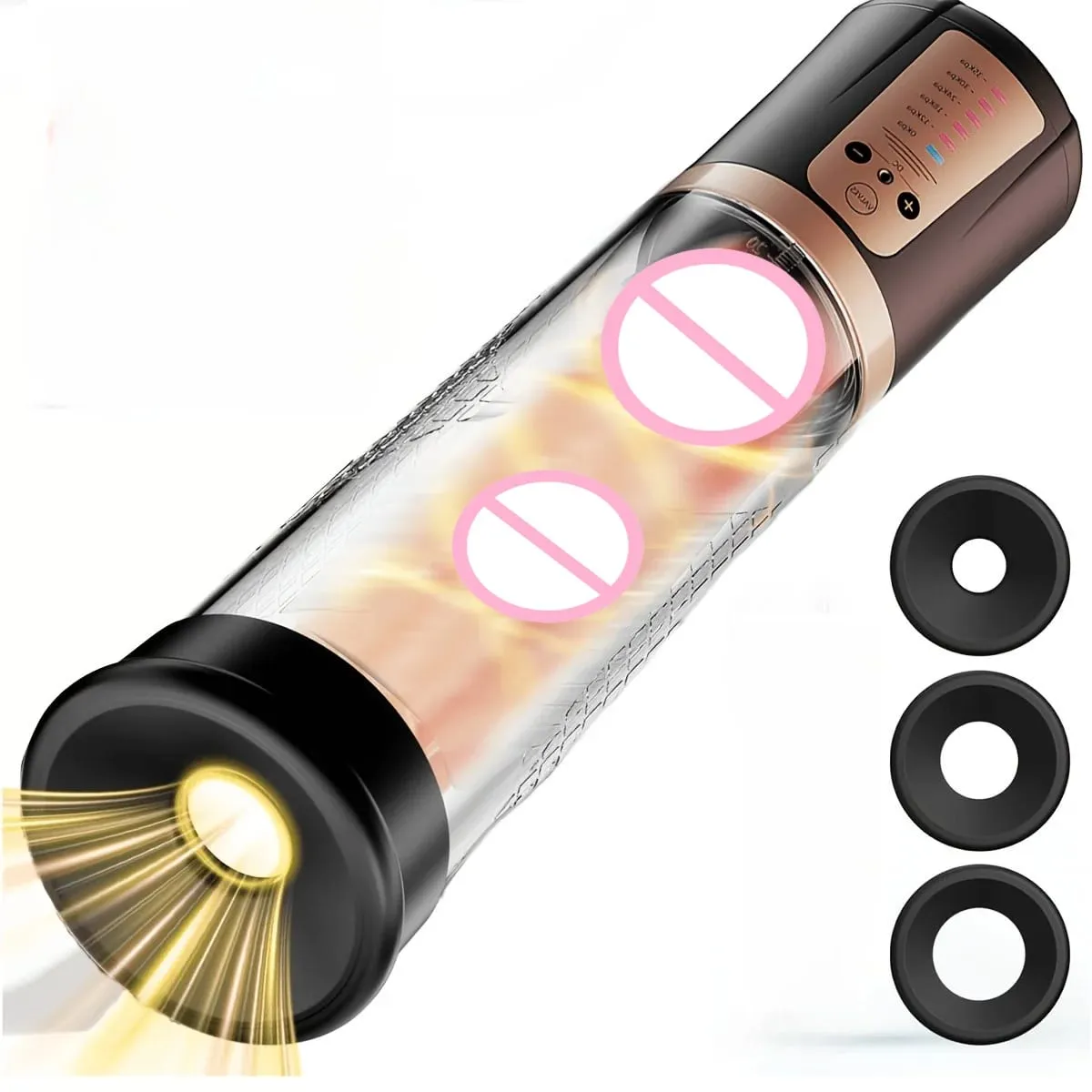Automatic Electric Penis Pump Trainer Toy Male Self-pleasure Device with 3 Rings Suction Modes Ideal for Adult Men Sex Toys 18+ — image 2