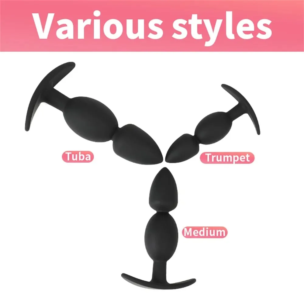Silicone Wearable Anal Plug Anal Beads Dildo Butt Plug Prostate Massager For Beginners Experienced Adults Sex Toys Anal Dilator