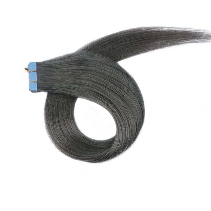 Mini Tape In Hair Extensions Skin Weft Machine-Remy Natural Tape in Extensions Pea Green 10pcs/pack 12-20 inch