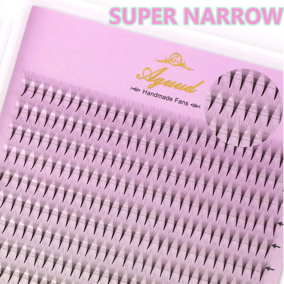 New Style Super Narrow Thin Pointy Base Premade Lash Fans 4D 5D 6D 7D 8D XL Tray PBT Russian Volume Lashes Extension Fans — image 2