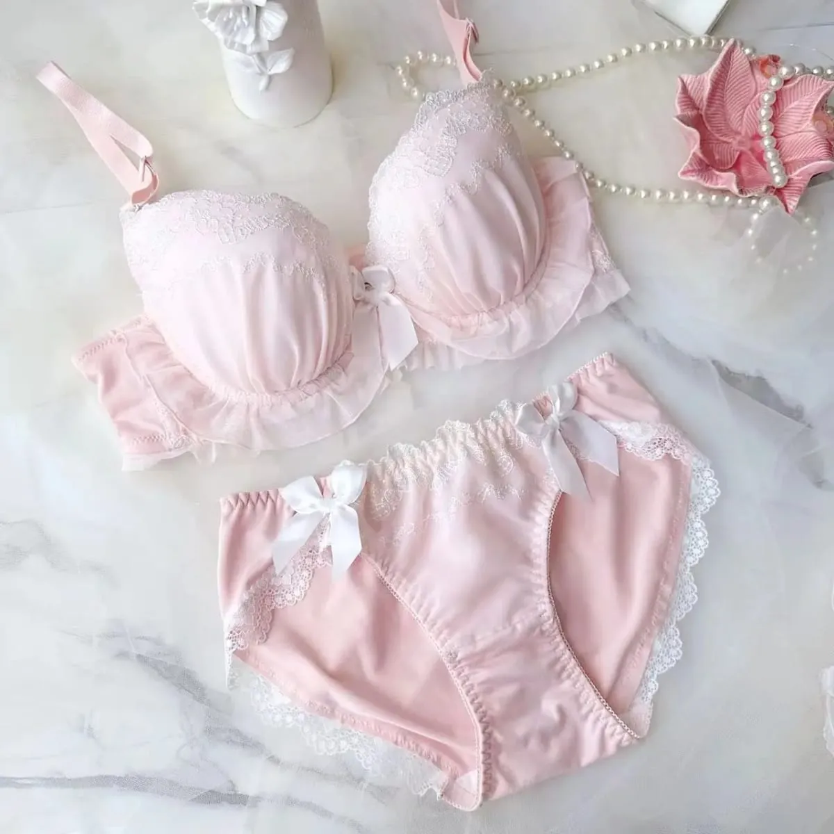 Bordado push up lingerie feminina copos finos estilo universitário estudante sutiãs meninas bonito reunido sexy conjunto de sutiã — image 7